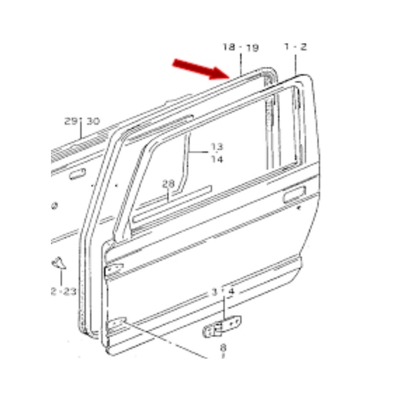 PACK GOMAS CONTORNO PUERTA SUZUKI SAMURAI SJ410 SJ413 SSC14