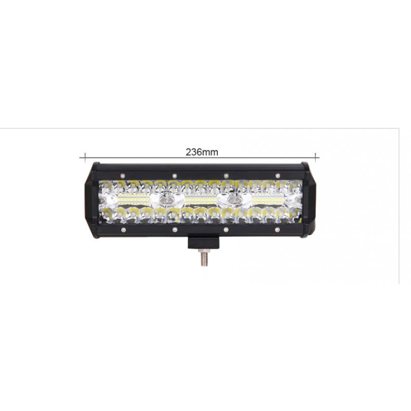 BARRA FARO FOCO LUZ LED TODOTERRENO 24CM 180W 12/24V