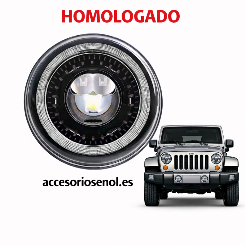 Faro led para Jeep Wrangler TJ JK. Ref UNIL6