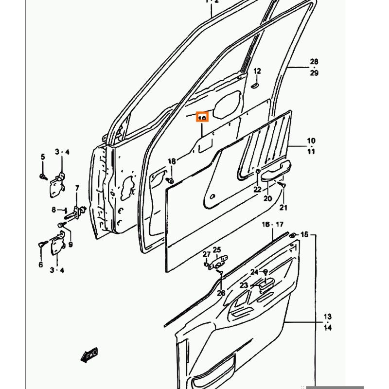 Plástico protector agua suzuki vitara 3 puertas. Ref: 83911-60x51